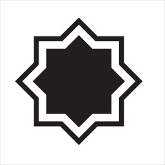 Elegant Geometric Star Shape Decorative Frame Icon