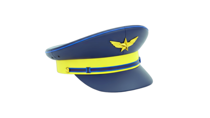 Pilot Cap Isolated on White Background