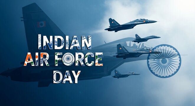 Indian Air Force Day Celebration Patriotic Fighter Jets Display India National Aviation Event