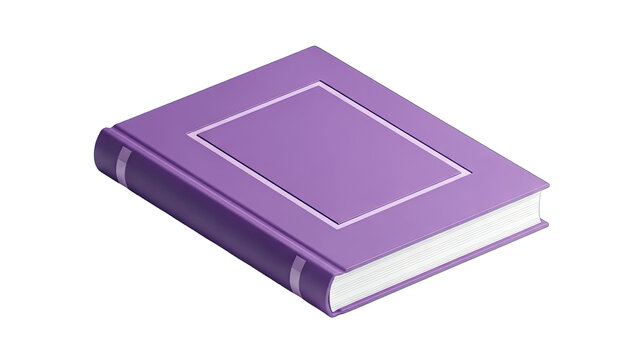 Purple Book Isolated on White Background - Powered by Adobe