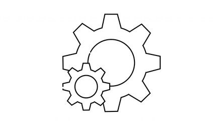Two interlocking gears representing engineering and mechanical design.