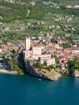 Castello Scaligero and historic lakefront &ndash; Malcesine, Italy