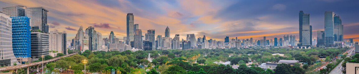 14 December 2025 View of Lumphini Lumpini Park at Si Lom Silom taken from Central Park Mall in BKK...