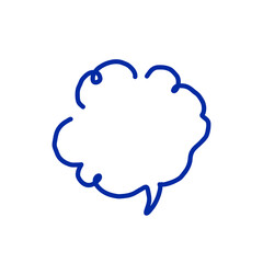 【Speech Bubble Icons】Cloud Style Speech Bubble Icon / 雲のような形のふきだしアイコン