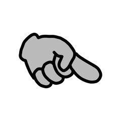 【Hand Gesture Icons &ndash; Pointing & Direction】"Right Pointing Hand Icon in Minimalist Style / ミニマルな右向きポイントハンドアイコン
