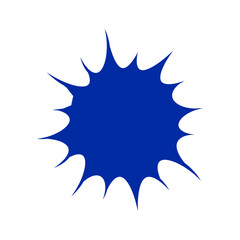 Explosion Burst Shape Graphic / 爆発を表す放射状デザイン	