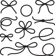 Decorative Bow Collection and Ribbon Loops Set