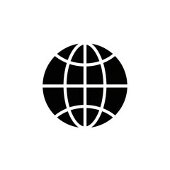 Globe silhouette icon for global and web design｜地球のシルエットアイコン（グローバル・デザイン用）