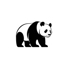 【Animals Icons – Basic】Panda silhouette icon for logo and design｜パンダのシルエットアイコン（ロゴ・デザイン用）
