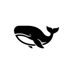 【Animals Icons – Basic】Whale silhouette icon for logo and design｜クジラのシルエットアイコン（ロゴ・デザイン用）