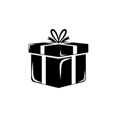 【Seasonal Event Icons】Gift box silhouette icon for present and event design｜ギフトボックスのシルエットアイコン 贈り物用