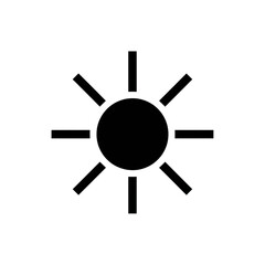 【Lifestyle Icons – Transport】Sun silhouette icon for weather and energy design｜太陽のシルエットアイコン 天気・エネルギー用