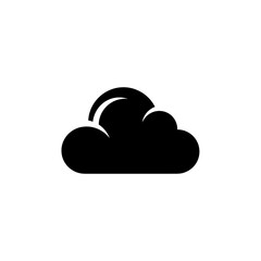 【Business Icons】Cloud silhouette icon for weather and technology design｜雲のシルエットアイコン 天気・IT用