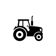 【Transportation Icons】Tractor silhouette icon for agriculture and design｜トラクターのシルエットアイコン（農業・デザイン用）