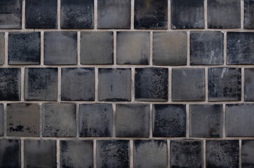 レトロなタイル壁のテクスチャ、日本の古民家