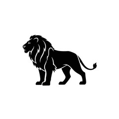【Animals Icons – Basic】Lion silhouette icon for logo and design｜ライオンのシルエットアイコン（ロゴ・デザイン用）