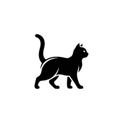 【Animals Icons – Basic】Cat silhouette icon for logo and design｜猫のシルエットアイコン（ロゴ・デザイン用）名称未設定のデザイン - 141