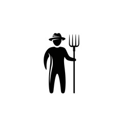【Lifestyle Icons – Transport】Farmer silhouette icon for agriculture and work design｜農家のシルエットアイコン 農業・仕事用