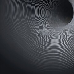 A gray tunnel with concentric metallic rings receding into darkness