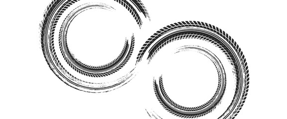 Tire tread marks, wheel textures, tire marks - car racing, motocross, drift, rally, off-road and others.