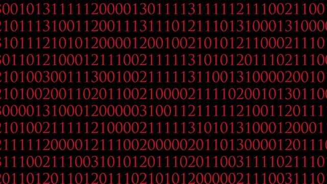 Digital binary code rain falling on a dark blue background, Falling binary code in the matrix style,
Binary code looped background, Matrix green binary code streaming animation.