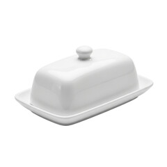 Household Butter Dish with Lid Isolated for Everyday Use
