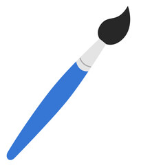 Blue paint brush