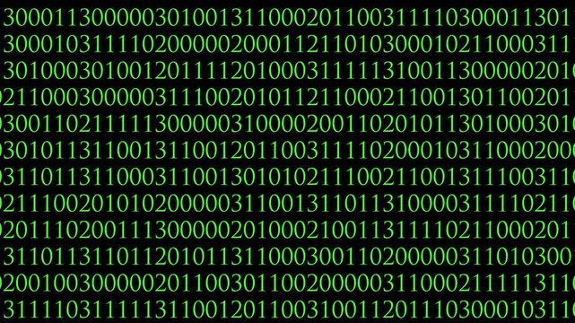 Digital binary code rain falling on a dark blue background, Falling binary code in the matrix style,
Binary code looped background, Matrix green binary code streaming animation.