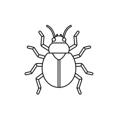 Obraz premium Minimalist Line Drawing of a Small Bug or Insect with Multiple Legs