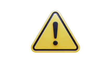 Warning Sign Alerting of Danger on White Background