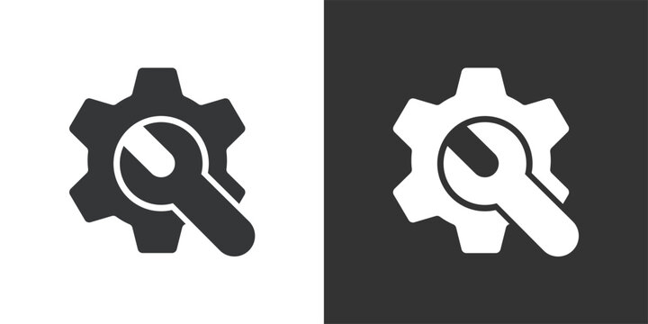 Maintenance icon. Solid glyph series icon