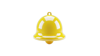 Yellow Bell Icon Isolated on White Background
