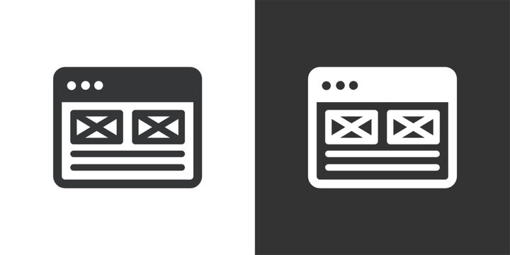 Wireframe icon. Solid glyph series icon