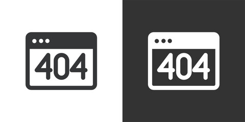 404 Error Code icon. Solid glyph series icon