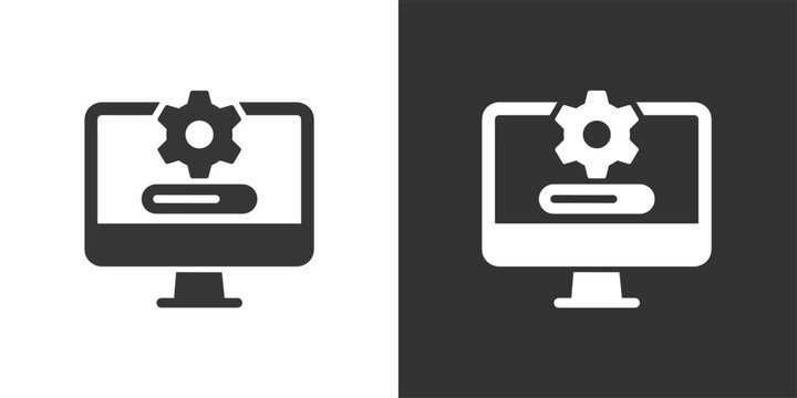 Software Installation icon. Solid glyph series icon