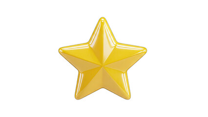 Obraz premium Yellow Star Isolated on White Background