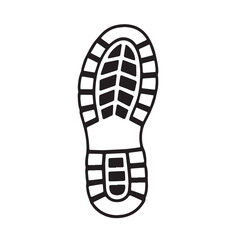 Vector minimalist design showing a shoe sole model with simple shapes, flat colors, clean contours, subtle texture, modern look, and clear structure suitable for icons or product visuals.