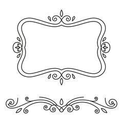Sheep ornament. Floral frame. Flat illustration.