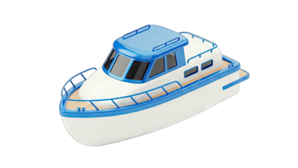 Toy Boat Isolated on White Background