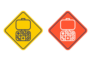 Pill box icon for daily use. Flat vector illustration.