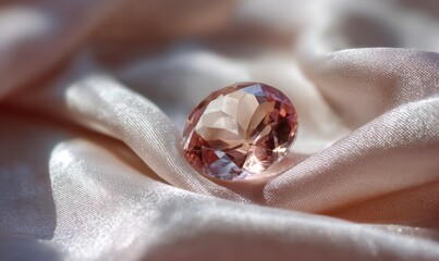 Obraz premium A diamond is on a white cloth