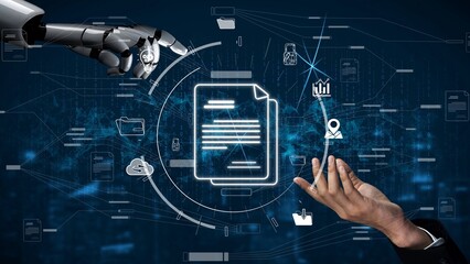 AI organizing document system, streamlining file access, automating document flow, and managing secure digital content through intelligent file operations. Marrow