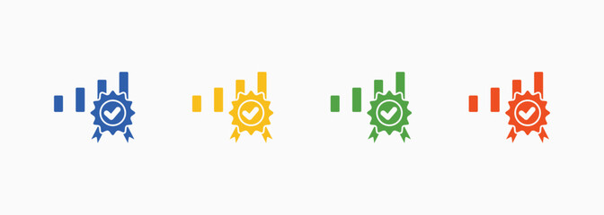 Quality Improvement Icon Set Multiple Color Style Element For Design