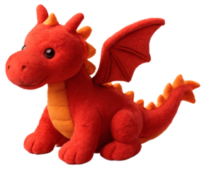 Red Toy Dragon with Wings.