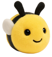 Cute Plush Bumblebee Toy with a Friendly Smile.
