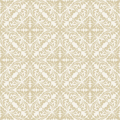 luxury floral damask pattern seamless vector background featuring ornate damask pattern details, creating an elegant decorative ideal for textiles, tile, wallpapers, packaging