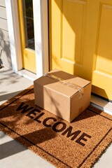 Home Delivery Package at Front Door &ndash; Contactless Shipping & E-Commerce