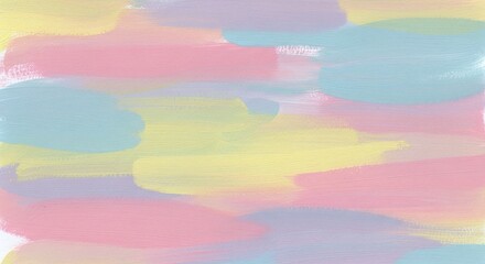 Soft Pastel Abstract Background with Gentle Brushstrokes and Blended Colors