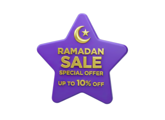 Ramadan Sale Star Badge with Special Offer
