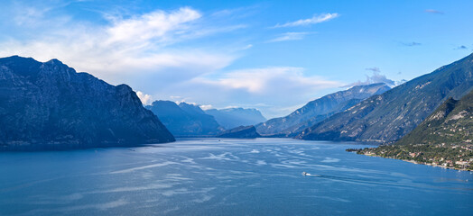 Lake Garda north basin and mountains - Malcesine, Italy